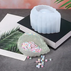 Stampo in silicone a forma di conchiglia per scatola di immagazzinaggio in resina