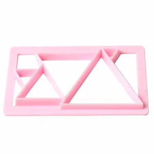 Rosa geometrischer Keksausstecher aus Kunststoff für DIY Backen und Tortendekoration