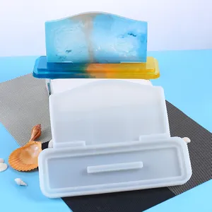 DIY crystal resin silicone mold for creative hotel sign stand and photo frame decoration