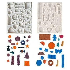 Molde de Silicona para Mini Postres Chocolate Caramelos Galletas DIY Aromaterapia Yeso Vela Jabón Arcilla Hecha a Mano Herramienta de Decoración de Pasteles