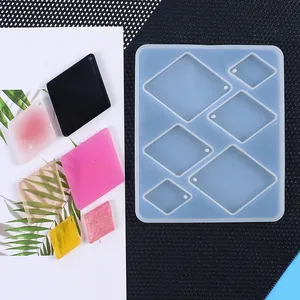 Stampo in silicone a rombo geometrico per orecchini e ciondoli in resina fai da te