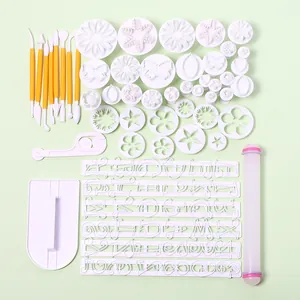 Plastic Fondant Cake Mold DIY Baking Tools Cookie Plunger Cutters Letter Number Embossing Sculpting Tool Kitchen Accessories