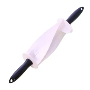 Professional plastic croissant cutter rolling pin for pastry baking and dough preparation