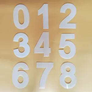 Set completo di stencil numerici bianchi per taglio di torte di compleanno e decorazione