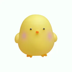 Luz nocturna creativa de pollito amarillo para decoración de dormitorio infantil