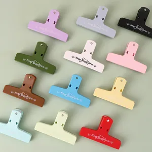 Minimalista Morandi Magnetica Bulldog Clip Fermafogli Multiuso Per Studenti Ufficio Manuale Test Documento Organizzatori