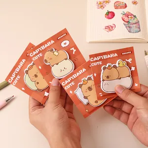 Cartoon Capibara Vorm Plaknotities Schattig Dier Gestanste Memo Pads Voor Studenten School Kantoorbenodigdheden Zelfklevend Notitiepapier
