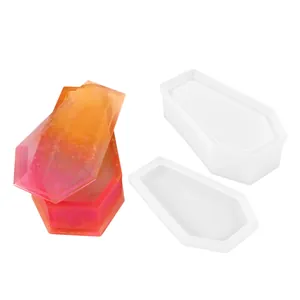 Halloween coffin shaped DIY resin silicone mold for handmade storage box jewelry