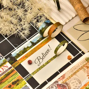 Creative Van Gogh impressionist washi tape set for DIY journaling and decoration