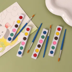 Professional 6-color solid watercolor paint set for children's DIY art and creative painting