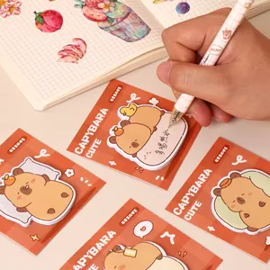 Schattige cartoon Capybara gestanste plaknotities voor studenten