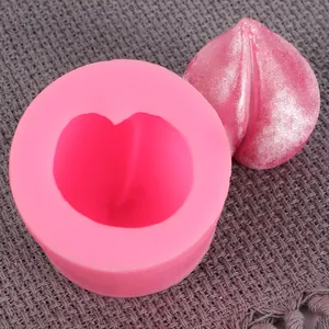 Molde de silicona de alta calidad con forma de melocotón para velas DIY y tartas