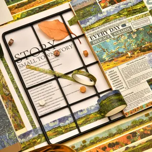 Van Gogh Impression washi tape set for DIY journaling and scrapbooking decoration