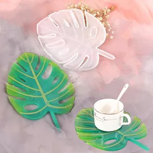 Moule en Silicone Feuille de Monstera Pour Résine Époxy Cristal DIY Dessous de Verre Moule Décoratif Outils Artisanaux