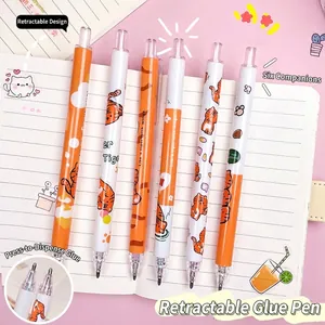 Cartoon Animal Pattern Press Type Quick Drying Glue Pen For DIY Scrapbooking Journaling Hand Account Stationery Office Supplies