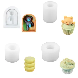 Siliconen beervormpjes voor muffins voor DIY-bakken en het maken van kaarsen set