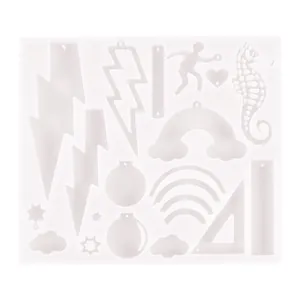Professional multi-shape silicone earring pendant mold for DIY crystal resin jewelry craft