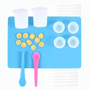 Kit completo de herramientas para joyería de resina epoxi con tapete de silicona