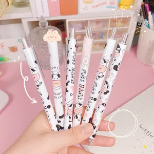 Set of 6 cute cow pattern glue pens for scrapbooking and DIY crafts.