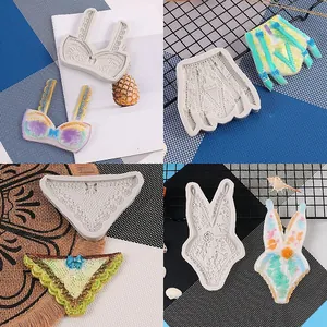 Set di 4 stampi in silicone per lingerie fai da te per resina e decorazione torte
