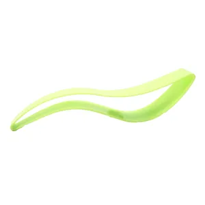 Integrated light green plastic cake slicer and server tool for birthday party baking
