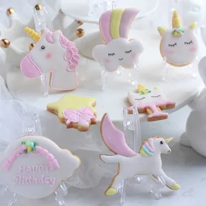 Kunststoff Einhorn Flamingo Keksausstecher Set DIY Cartoon Tier Keksform Weihnachten Tortendekoration Backwerkzeug Für Küche Party