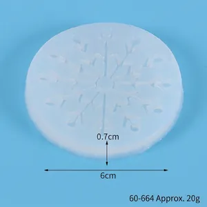Molde de silicona con forma de copo de nieve para crear colgantes de resina epoxi DIY