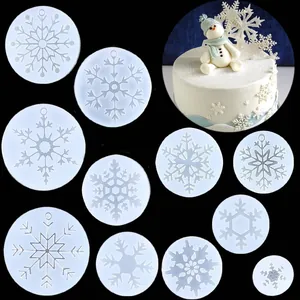 Molde de Silicona de Copo de Nieve DIY Resina Epoxi Molde para Colgante Decoración de Navidad Herramienta de Horneado