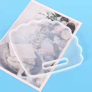 Macro detail of the shell-shaped transparent silicone mold for DIY resin coaster casting