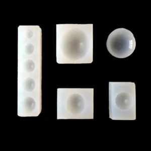 Satz von klaren Halbkugel-Silikonformen für DIY-Harzguss und Fondant-Kuchenformen