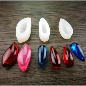 Moules en silicone en forme de goutte et de feuille pour bijoux en résine