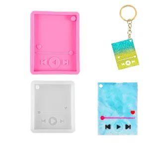 Stampo in Silicone Interfaccia Lettore Musicale Stampi in Resina Per Fai Da Te Portachiavi Pendente Creazione Di Gioielli Cioccolato Cottura Decorazione Vassoio in Silicone