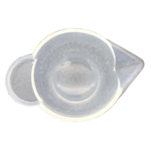 Translucent heart-shaped silicone mixing cup for DIY crystal resin jewelry crafts