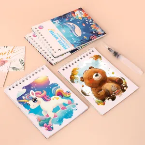 Magic Water Painting Book for kids with reusable doodle pages and water pen.