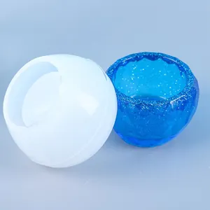 DIY Silikon Harz Form Diamantschliff Kleine Schüssel Spiegeloberfläche Kristall Epoxid UV Gussform Für Handarbeit Deko