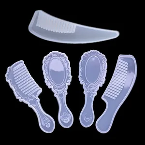 DIY Crystal Epoxy Resin Silicone Mold Retro Vintage Makeup Mirror Comb Handmade Crafting Tool For Jewelry Making Home Decoration