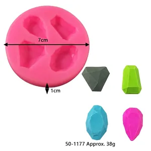 Stampo in silicone per orecchini in resina fai da te con varie forme di diamante