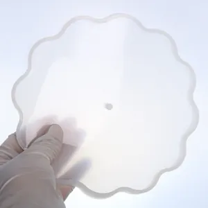 Detail showing translucent wavy-edged silicone mold for DIY epoxy resin fruit tray