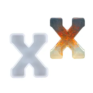 Large letter X DIY silicone mold for crystal resin casting and craft decoration