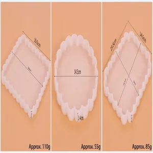 Vista detallada con dimensiones de los moldes de silicona para posavasos