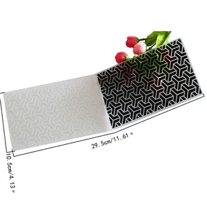 Detail of geometric pattern embossing folder for fondant cake decoration