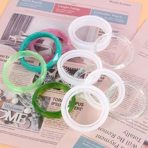 Diamant-Oberfläche Armreif Silikonform Für DIY Kristallkleber Schmuckherstellung Harz Trockenblume Armbandform Werkzeug