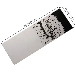 Christmas plastic embossing folder, 29.5x10.5cm, for scrapbooking and DIY card making