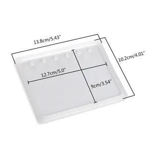 Moule en silicone pour couverture de carnet avec dimensions métriques et impériales