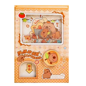 Lindo cuaderno de bolsillo Capybara gashapon para niños para el alivio del estrés