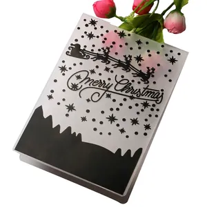 Christmas themed DIY plastic embossing folder for scrapbooking card making