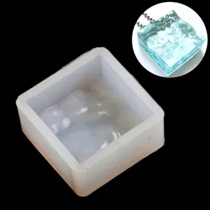Professionele vierkante siliconen mal met watergolven voor DIY hars gieten met golfeffect.