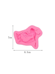 Abmessungen der rosa Meerjungfrau Silikonform für Tortendeko