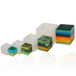 DIY Quadratische Silikonform Transparent Hoher Spiegeleffekt Würfel Gussform Für Harz Trockenblumen Ornament Handgemachtes Bastelwerkzeug