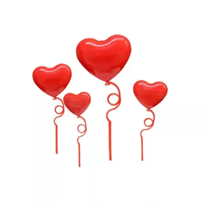 Décorations de gâteau en forme de ballon coeur rouge pour fêtes et vos pâtisseries.